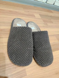 Мужские домашние тапочки с закрытым носком FX shoes с анатомической подошвой 7005 43 27 см Серые (2820000015488) фото от покупателей 4
