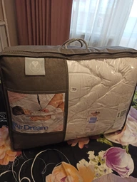 Одеяло 175х210 см Air Dream Classic IDEIA всесезонное, двухспальное, антиалергенное, объёмное, тёплое розы фото от покупателей 2