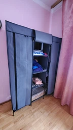 Шкаф тканевый Massido 45 x 130 x 175 см графитовая (5908220477150)