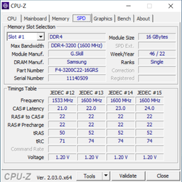Память для ноутбука SO-DIMM DDR4 16 Gb (3200 MHz) G.SKILL Ripjaws (F4-3200C22S-16GRS) фото от покупателей 5