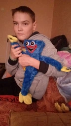 М'яка іграшка Хагі Ваги Синій 35 см на липучках Huggy Wuggy (IS33)