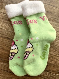 Дитячі шкарпетки махрові для дівчаток Conte Kids Sof-Tiki 6С-19СП-245 14 р Салатові (4810226159088)
