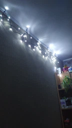Світлодіодна гірлянда нитка LTL довжина 4.5м 50led на батарейках блакитна Blue фото від покупців 1