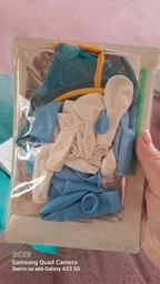 Цифра 5 На Підставці З Кульок Блакитна фото від покупців 3