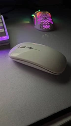 Беспроводная компьютерная USB мышка, Wireless 2.4 ГГц, оптическая мышь на аккумуляторе, Белая (2907224201)
