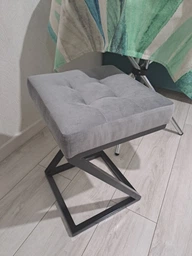 Табурет Лофт otto UNI м’який 35х35х53см сірий мікровелюр loft фото від покупців 16