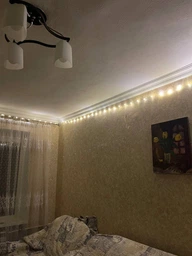 Гибкая медная гирлянда на батарейках РОСА капля 50LED DL 5м синяя 1000-RV-104B фото от покупателей 10