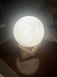 Бездротова лампа дитячий Нічник Місяць 3D AVVS tech Moon Lamp G-7 original фото від покупців 11