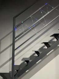 Гибкая медная гирлянда на батарейках РОСА капля 50LED DL 5м синяя 1000-RV-104B фото от покупателей 4