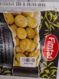 Оливки зеленые Fimtad с косточками надрезанные 400 г (8681957371522)