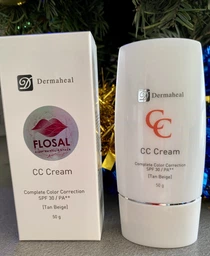 Сонцезахисний крем із тоном СПФ30 Дермахіл темний беж Dermaheal CC cream spf 30 Tan Beige 50мл