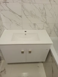 Тумба подвесная RJ Atlas RJFU005-11WH белая 60 см с умывальником Jenor RZJ610 фото от покупателей 1