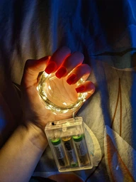 Гибкая медная гирлянда на батарейках РОСА капля 50LED DL 5м синяя 1000-RV-104B фото от покупателей 2