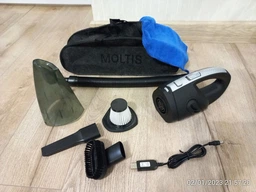 Автомобильный пылесос аккумуляторный Moltis М2, 2200mAh, 120W, от USB из ABS пластика черный 10001 фото от покупателей 15