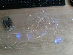 Гірлянда світлодіодна нитка крапля роси 4.5м 50led батареї RGB