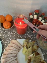 Импульсная USB зажигалка для свечей, кухни, плиты, с подсветкой прямая зеленая фото от покупателей 10