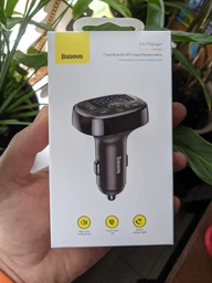 Автомобильный FM-трансмиттер (FM-модулятор) Baseus T-Complex S-09A Bluetooth MP3 c функцией зарядного устройства 2-USB (3.4А) и вольтметром фото от покупателей 4