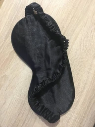 Маска для сну шовкова + беруші Silenta Silk Black (128001)