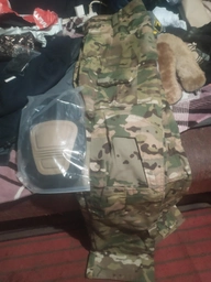 Тактические военные зимние боевые штаны с наколенниками, Камуфляж: Мультикам, Размер: XL