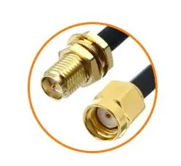 Антенный кабель-удлинитель RP-SMA Male на RP-SMA Female длиной 3 метра Unitoptek RP-SMA-3