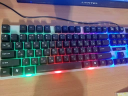 Комплект UKC клавіатура і миша з LED підсвічуванням 104 клавіші 44см Чорний (K01-5559)