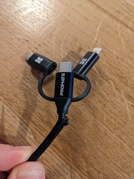 Кабель Promate PentaPower USB-C/USB-А to USB-C/microUSB/Lightning 1.2 м Grey (pentapower.grey) фото від покупців 2