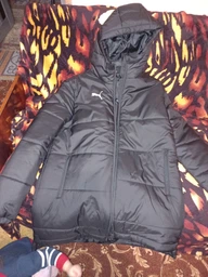 Куртка демисезонная для футбола с капюшоном мужская Puma Bench Jacket 65726803 S Puma Black-Puma White (4063697235663)