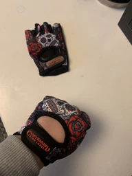Жіночі рукавички для фітнесу Contraband Pink Label 5237 Sugar Skull Gloves (Рожевий S) фото від покупців 9
