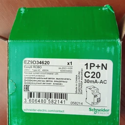 Диференціальний автомат Schneider Electric 1 P+N 20 А 30 мА тип АС EZ9 (EZ9D34620)