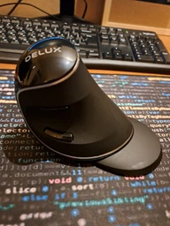 Мышь вертикальная бесшумная беспроводная Delux M618 PLUS (New version)