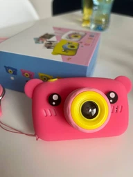 Дитячий цифровий фотоапарат Smart Kids KM-89 Цифрова камера Ведмедик Teddy з іграми та рамками, Full HD, 12 МП Блакитний + Карта пам'яті 32 ГБ