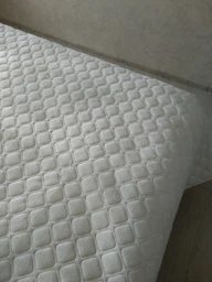 Покрывало ТЕП велюровое Velour Ромб круглый Молочный Евро 220х240 см Двустороннее фото от покупателей 3