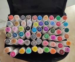 Маркери двосторонні Touch Multicolor 60 кольорів та Альбом на спіралі А5 на 50 аркушів Професійний набір для малювання фото від покупців 3