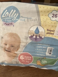 Подгузники-трусики детские Lolly Premium Soft Extra Large 6 15+ кг 26 шт (4820174981013) фото от покупателей 1
