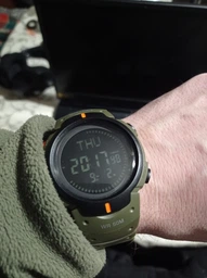 Часы наручные 1231BK SKMEI с подсветкой, ARMY GREEN-BLACK, Compass фото от покупателей 1