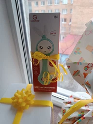 Інтерактивне музичне брязкальце Baby Molar Rattle sobebear YL 5505 прорізувач для зубів Зайчик рожевий фото от покупателей 5
