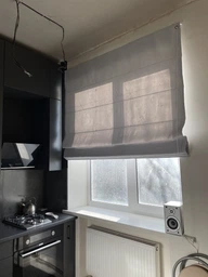 Римская штора система Light I&H Тюль Лён шоколадный 100*170 см фото от покупателей 3