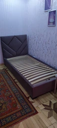 Кровать двуспальная 160х200 Стелла Шик-Галичина бежевый (деревянные ламели/дерево/ткань)
