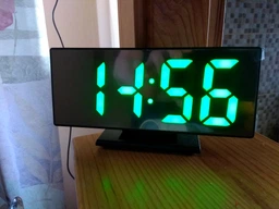 LED часы DS-3618L зеркальные с будильником и термометром