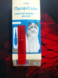 Капли на холку ProVet Профилайн для котов 4кг-8кг (1 пипетка*1,0мл) инсектоакарицид фото от покупателей 1