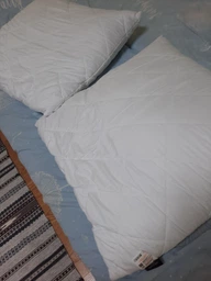 Подушка для сна 70х70 см NORDIC COMFORT+ IDEIA антиаллергенная холлофайбер чехол с молнией белая фото от покупателей 13