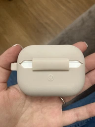 Силиконовый футляр с карабином для наушников AirPods Pro Lilac фото от покупателей 6