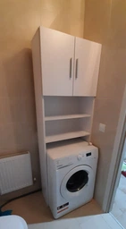 Тумба под стиральную машину МП-006 с полками 640х1900х250 мм Бетон, Nikoshop