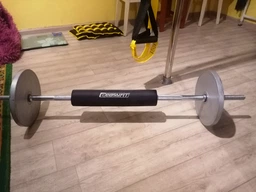 Накладка на гриф EasyFit Comfort 75 чорна для важкої атлетики (м'яка, пом'якшувальна підкладка для штанги, захист для шиї та плечей) EFSNGBK