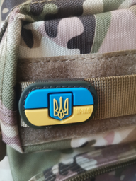 Шеврон на липучке MOLLE Patch Флаг Украины с гербом PVC Full Color/Ranger Green фото от покупателей 1
