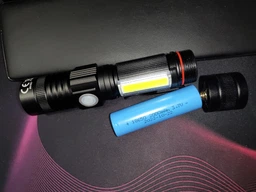 Ліхтар ручний акумуляторний NEO Tools LED CREE T6 + COB Чорний (99-033) фото від покупців 3