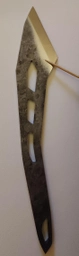 Компактный шейный нож из Углеродистой Стали Kiridashi BPS Knives - Скелетный нож с кожаным футляром