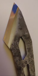 Компактний шийний ніж з Вуглецевої Сталі Kiridashi BPS Knives - Скелетний ніж зі шкіряним футляром фото від покупців 2
