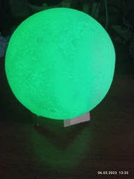 Настольный светильник Луна Moon Night Light 15 см с пультом 16 цветов / детский ночник фото от покупателей 2