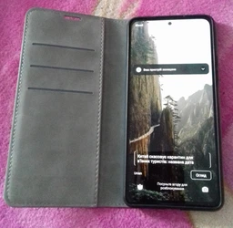 Чехол Taba Retro-Skin для Xiaomi Redmi Note 10 Pro книжка кожа PU с визитницей черный фото от покупателей 2